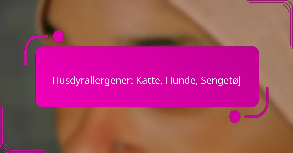 Husdyrallergener: Katte, Hunde, Sengetøj